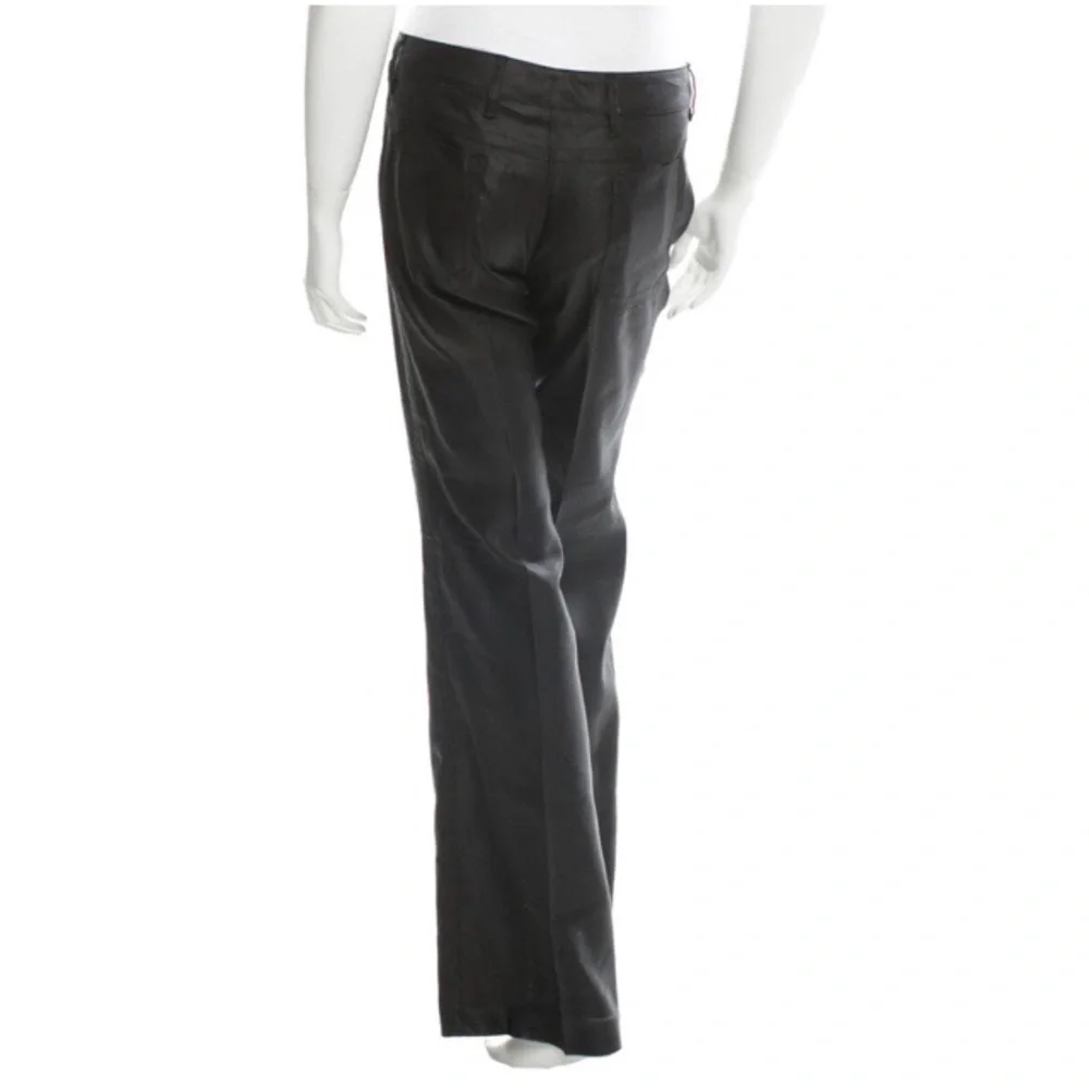 Authentic Gucci Silk Hemp Pants Black Size 42 US 6 - Picture 3 of 8